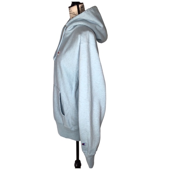 CHAMPION Reverse Weave Woman’s Light Blue Hoodie - Size Medium - Picture 4 of 13